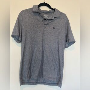 American Eagle Outfitters Heather Gray Polo Shirt
